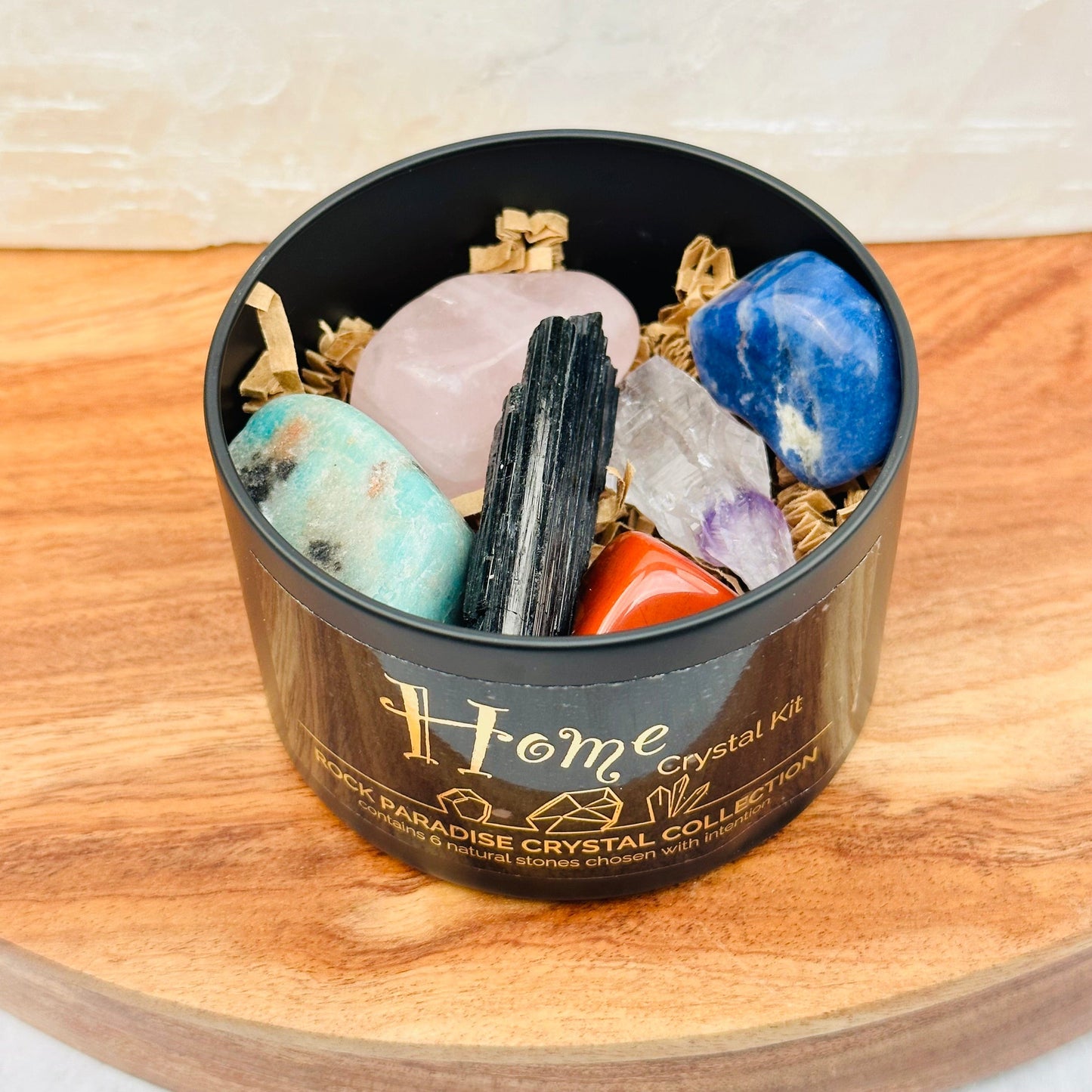 crystals comes in a tin box 