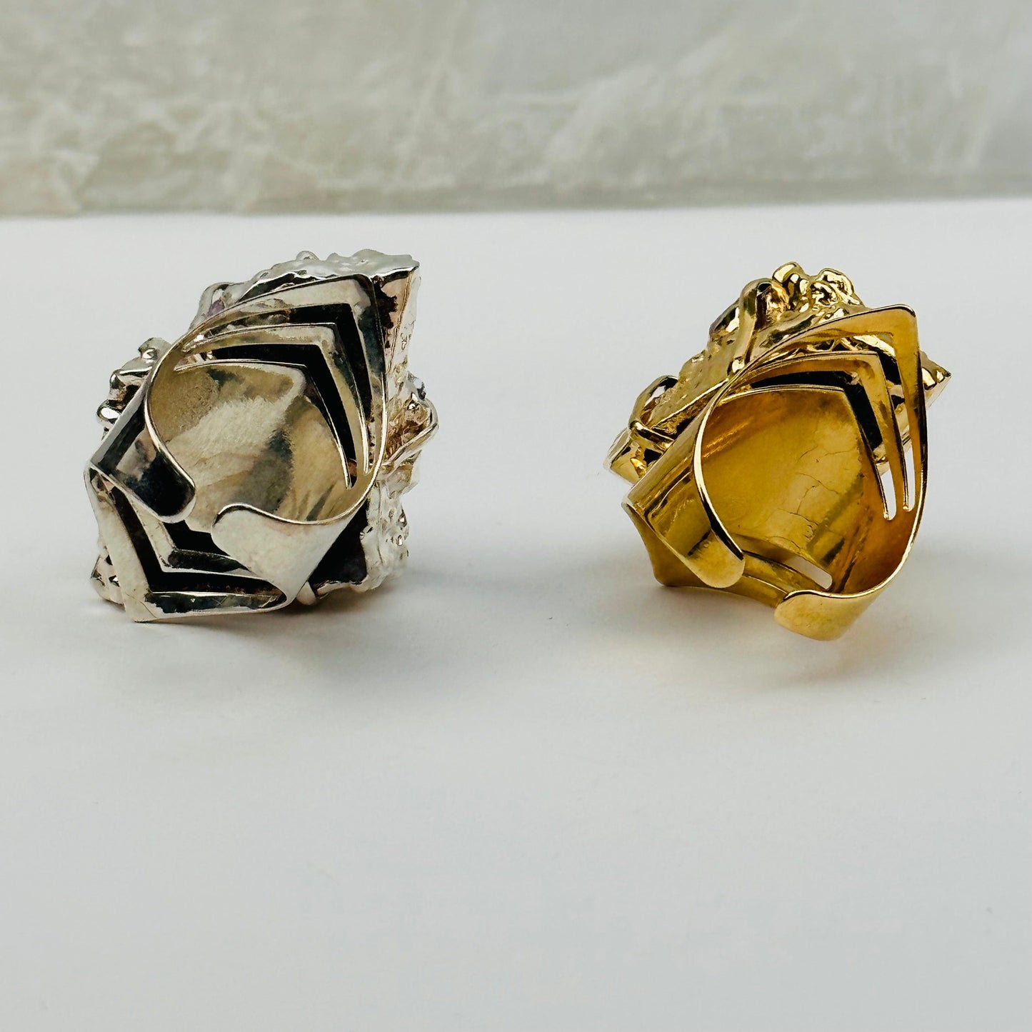 back side of the rings 