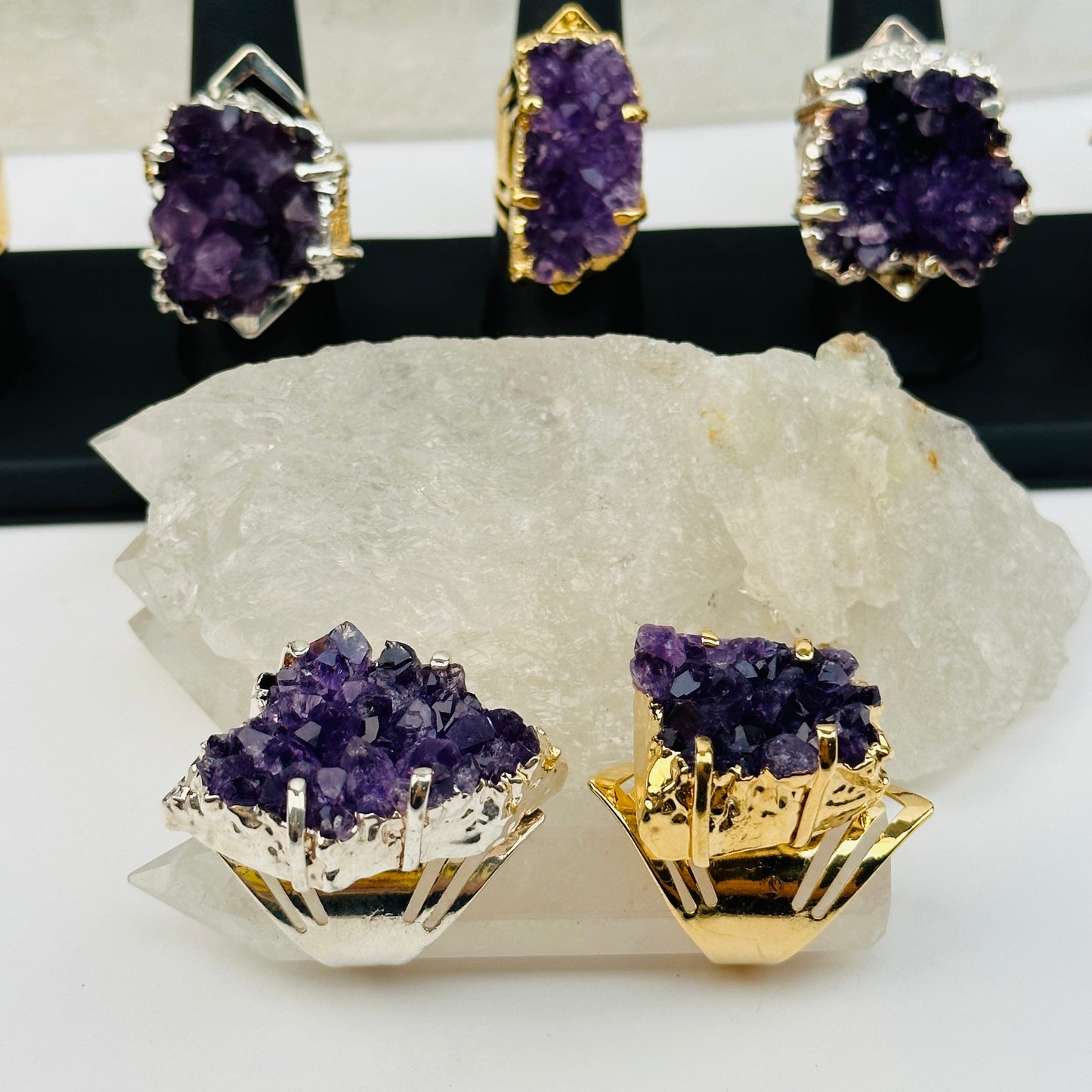 rings displayed to show the the differences in the cluster sizes 