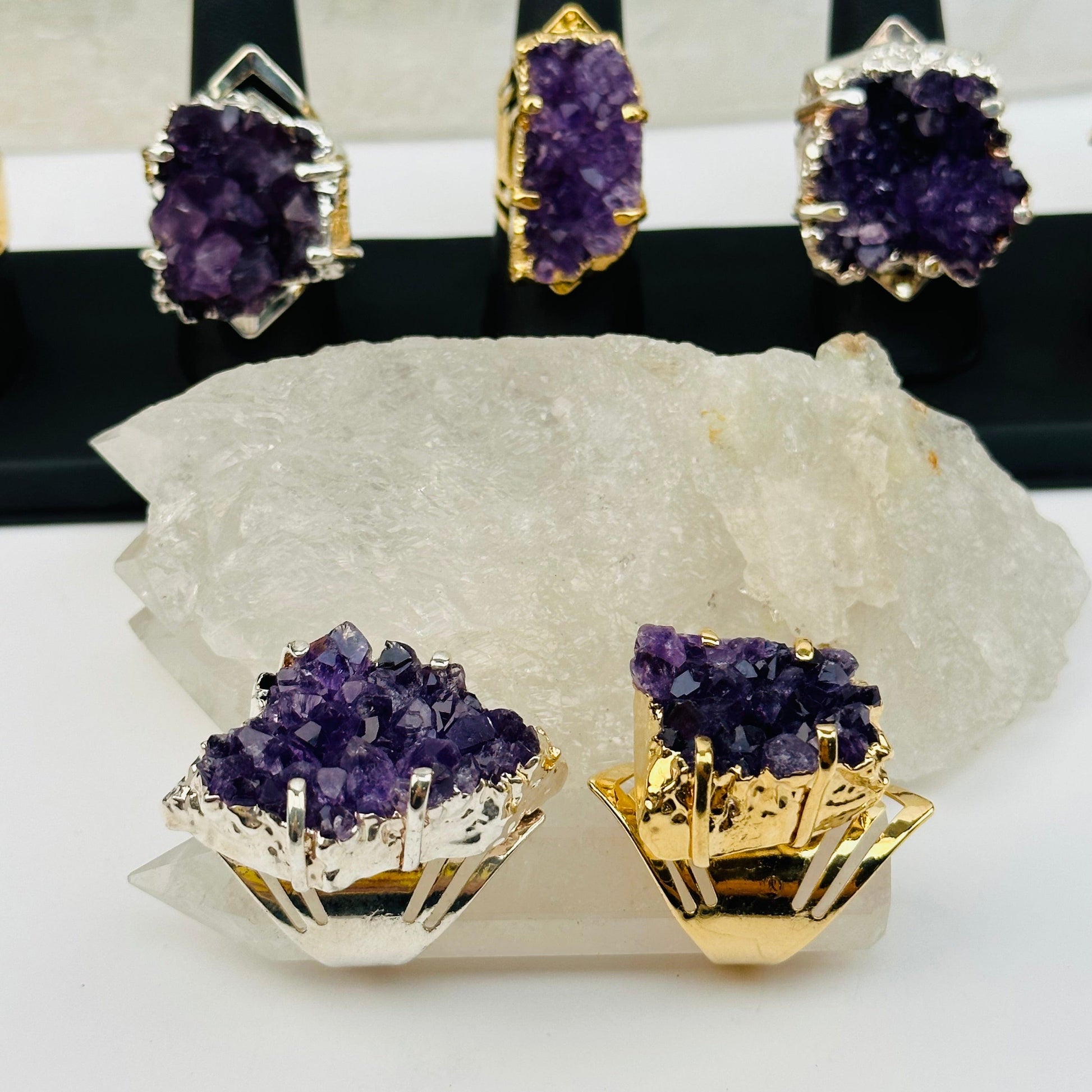 rings displayed to show the the differences in the cluster sizes 