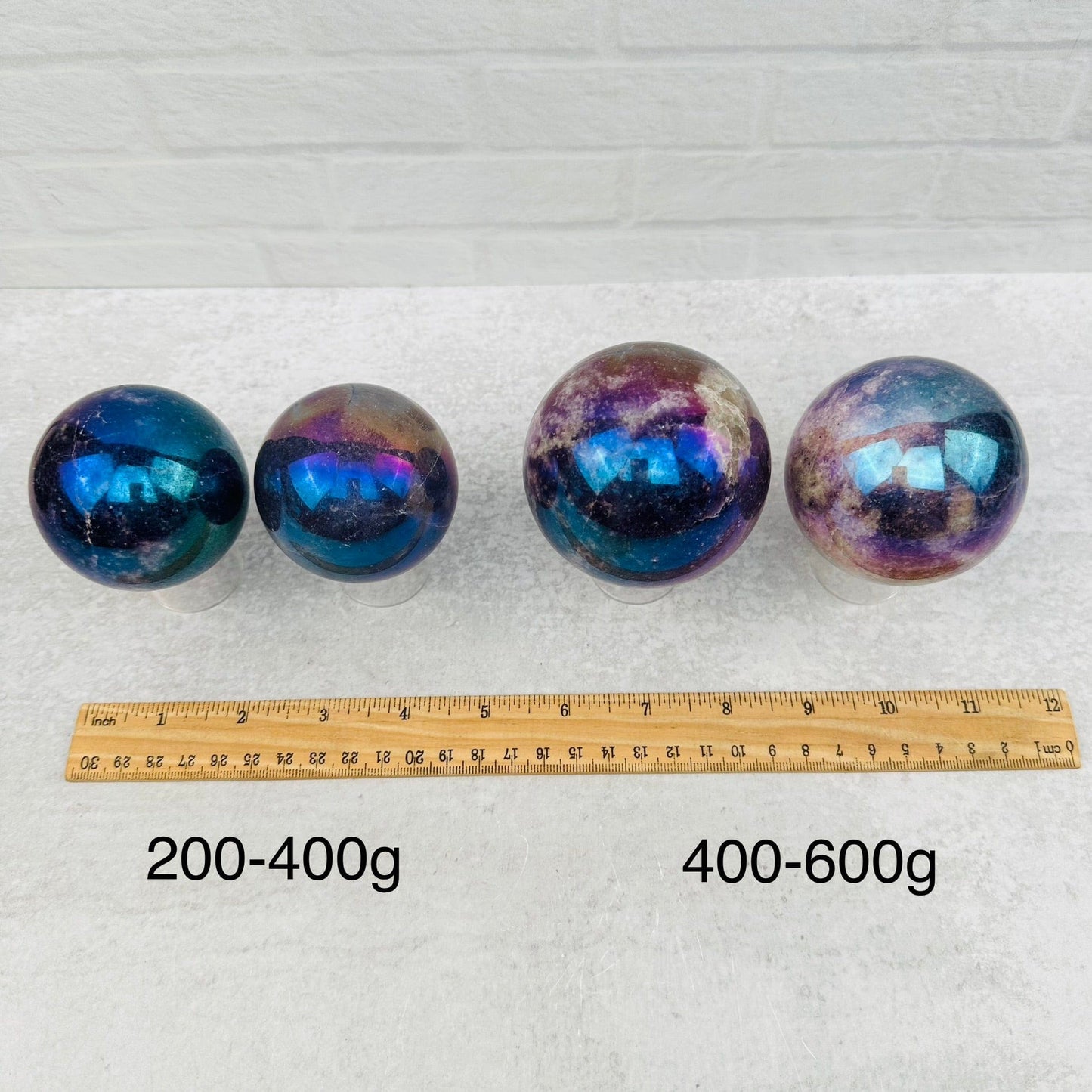 Angel Aura Lepidolite Sphere - Polished Crystal Ball - By Weight -