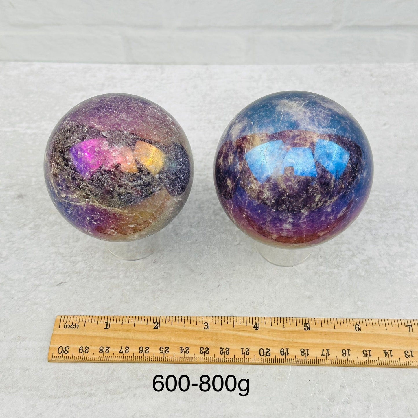 Angel Aura Lepidolite Sphere - Polished Crystal Ball - By Weight -