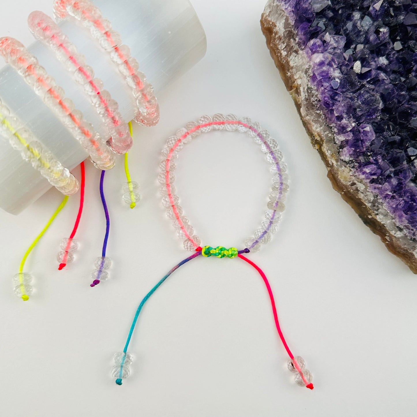 bracelet displayed to show the differences in the color shades 