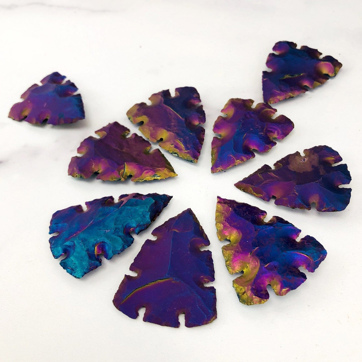 titanium arrowheads in a circle