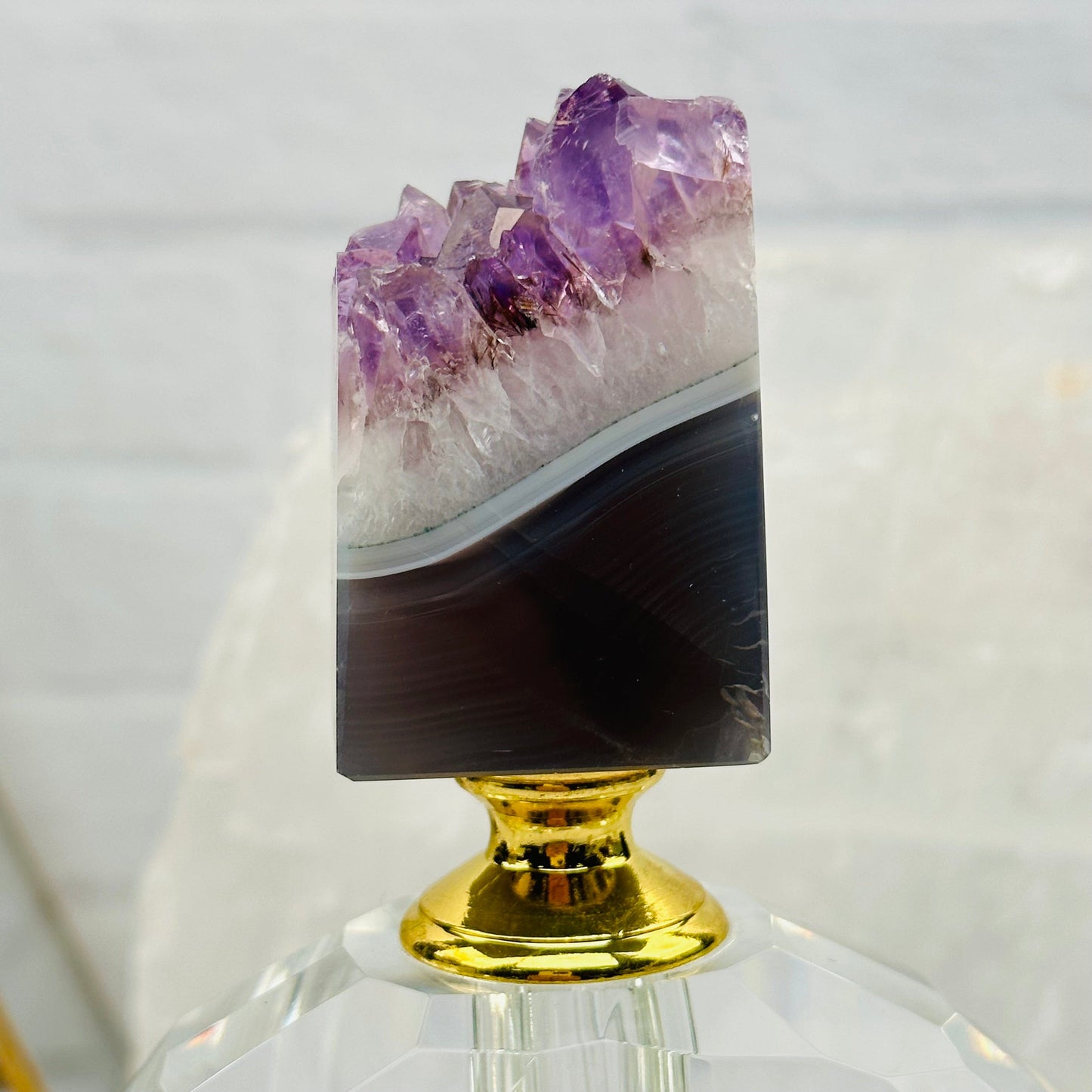 close up of the natural crystal top 
