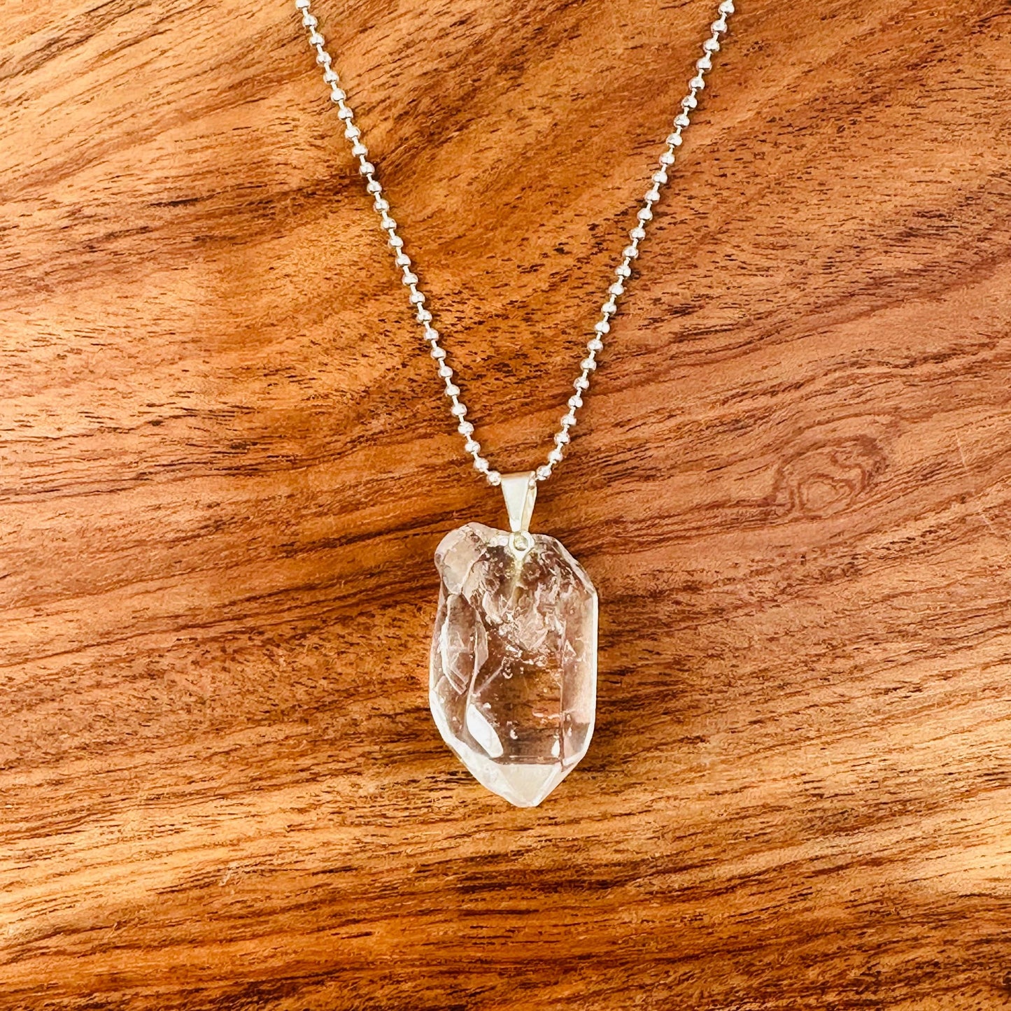 pendant on necklace chain to show how it hangs 
