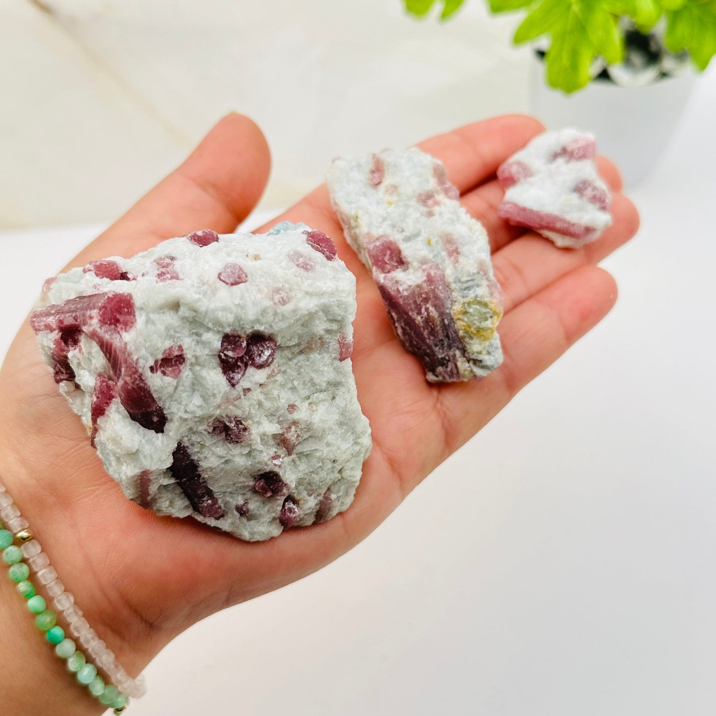 crystals in hand for size reference 