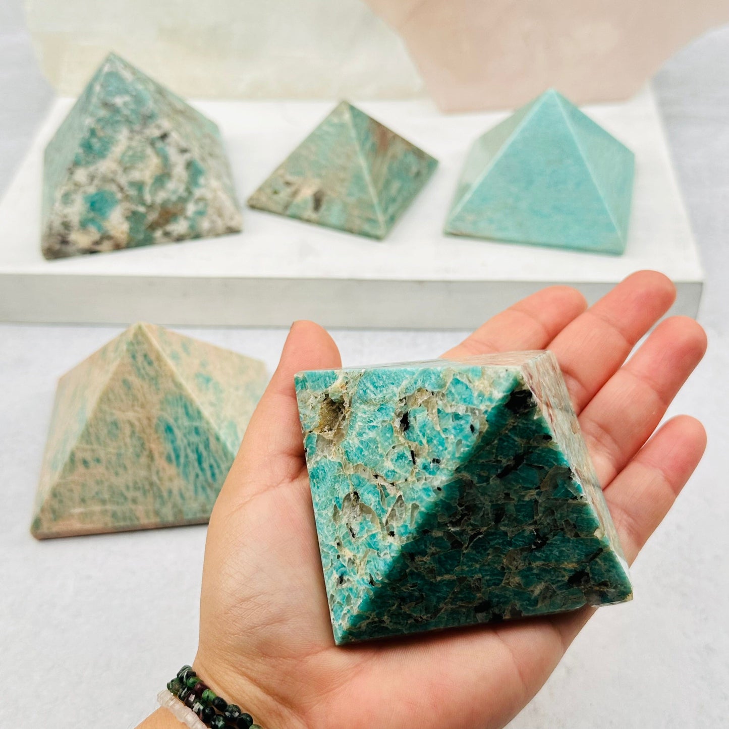 pyramid in hand for size reference 