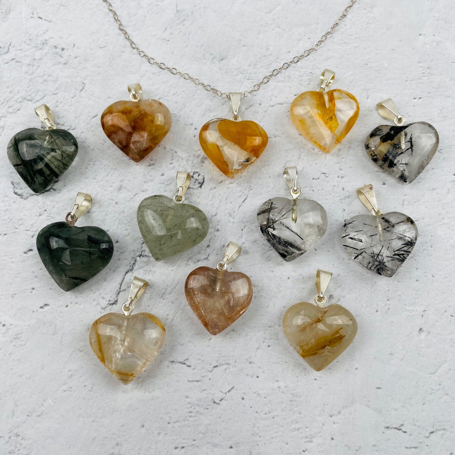 pendant displayed on necklace 