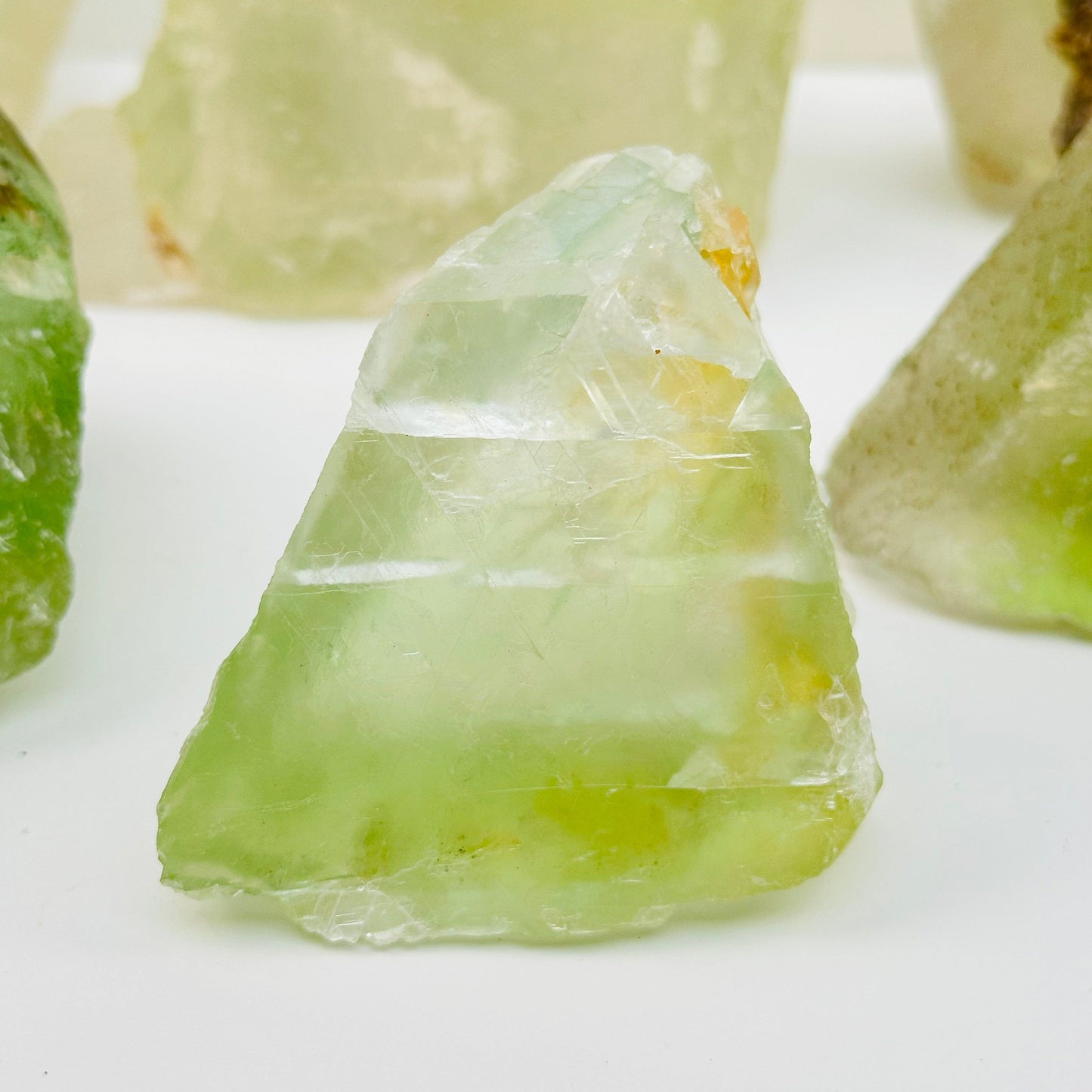 close up of the details on this fluorite crystal