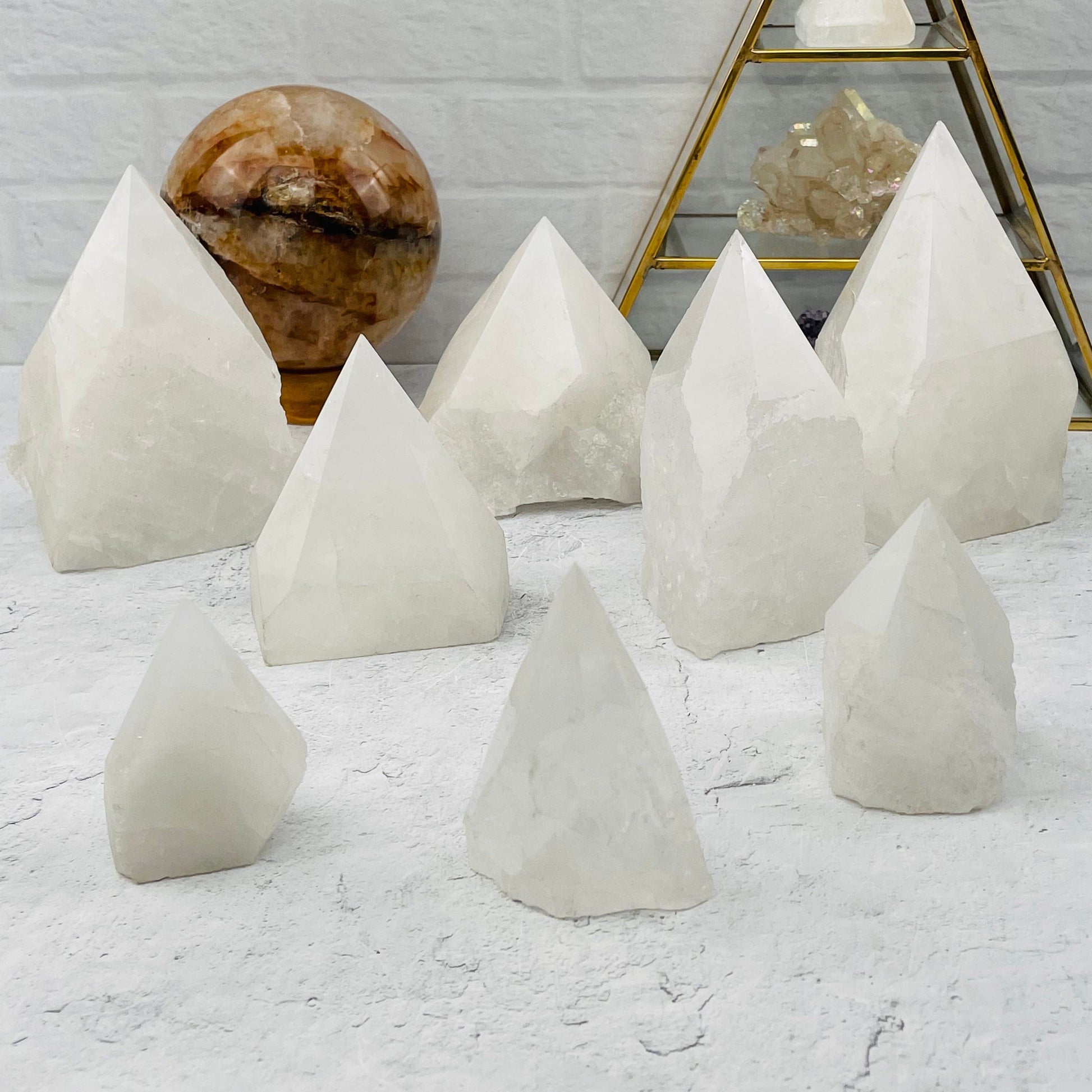 Crystal Quartz Semi-Polished Point High End - By Weight