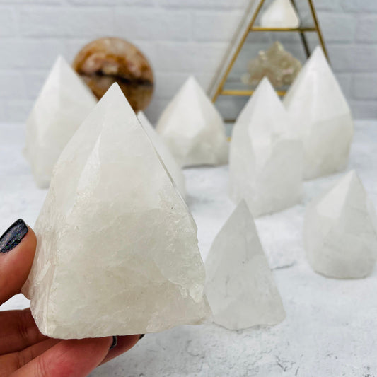 Crystal Quartz Semi-Polished Point High End - By Weight
