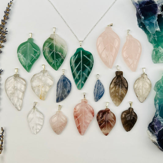 multiple pendants displayed to show the differences in the sizes and color shades 