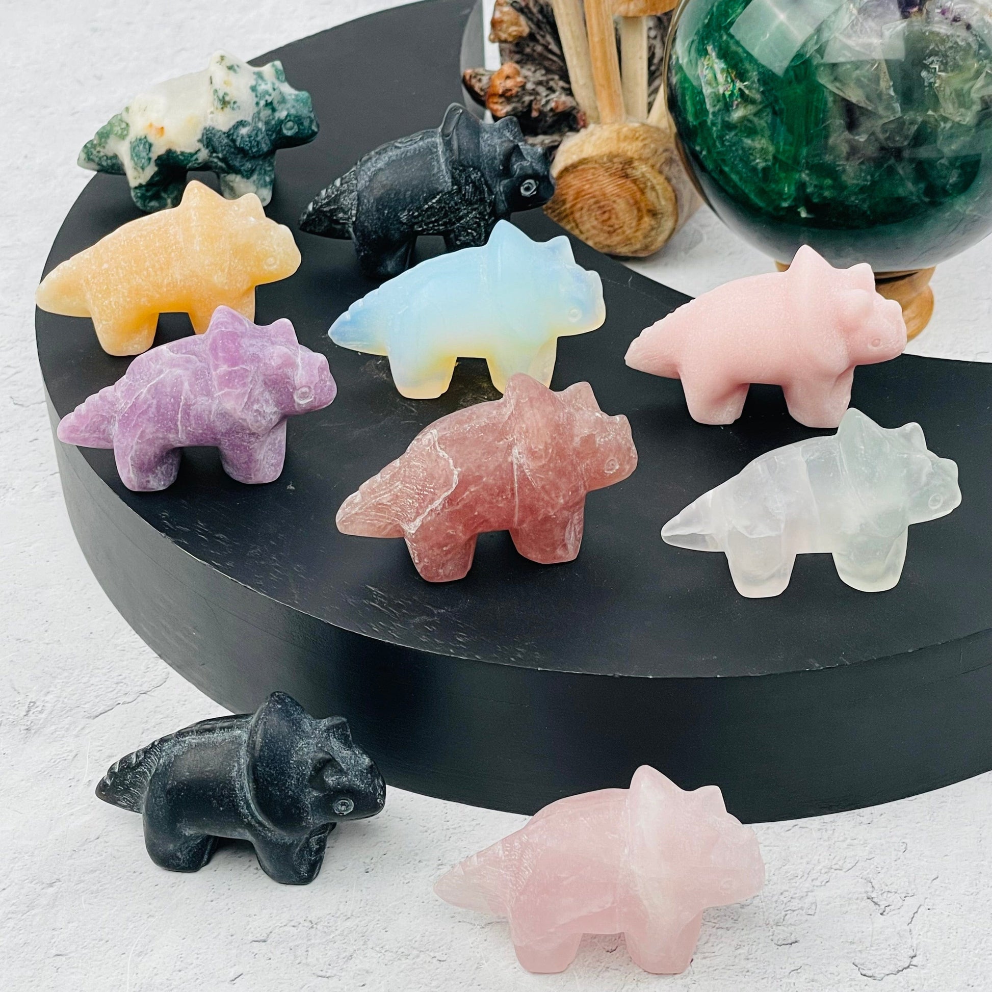 Gemstone Carved Dinosaur - You Choose Stone