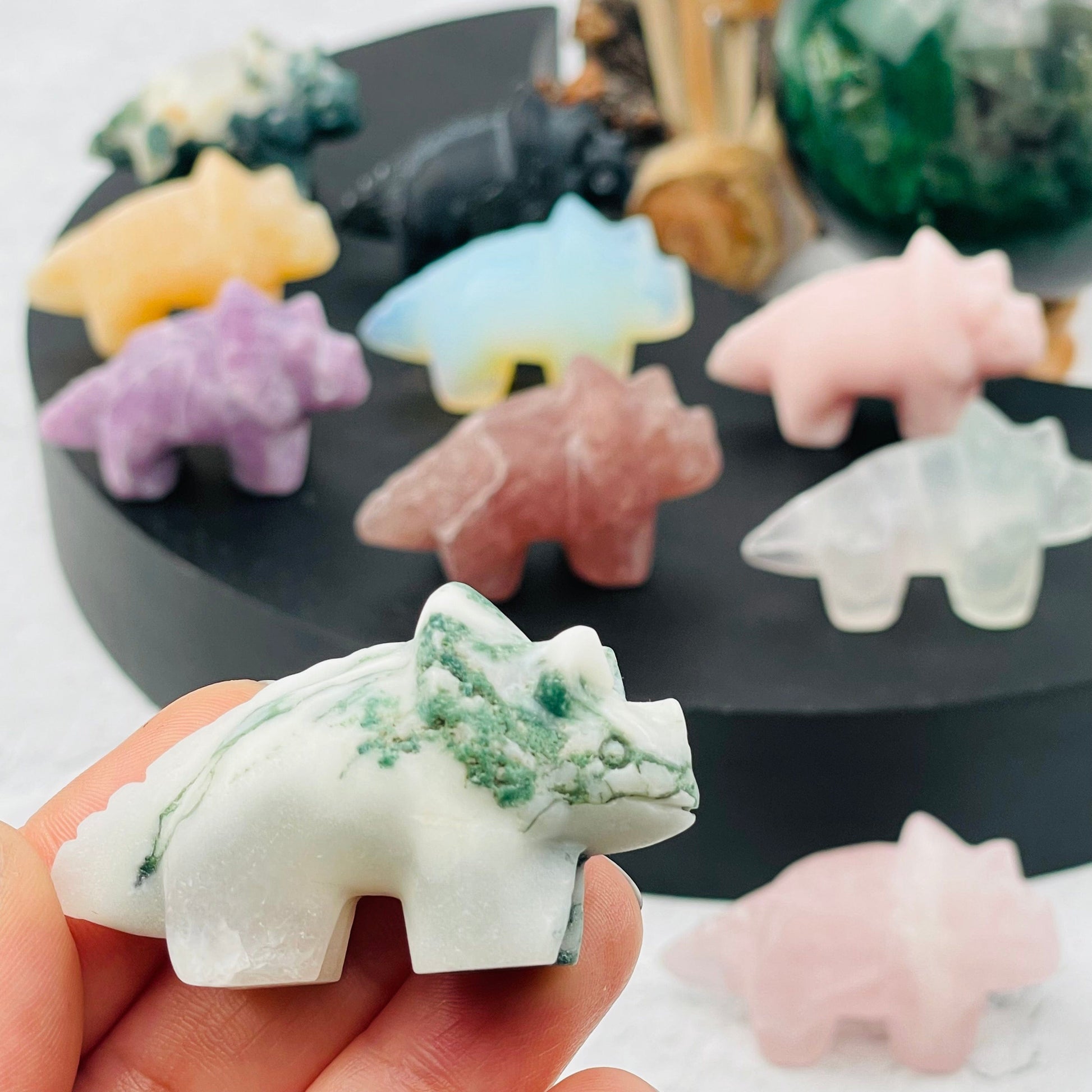 Gemstone Carved Dinosaur - You Choose Stone