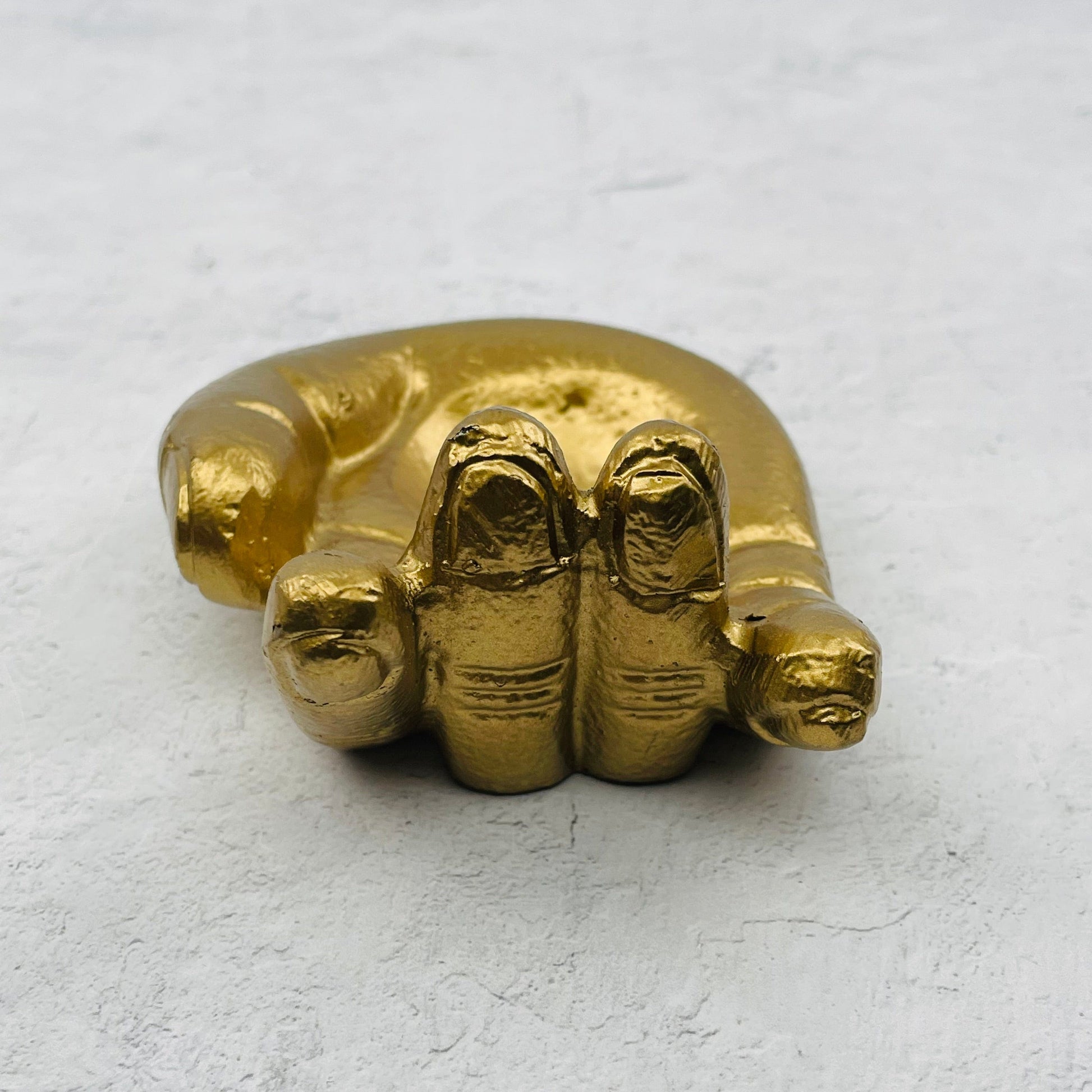 close up of the details on the hand 