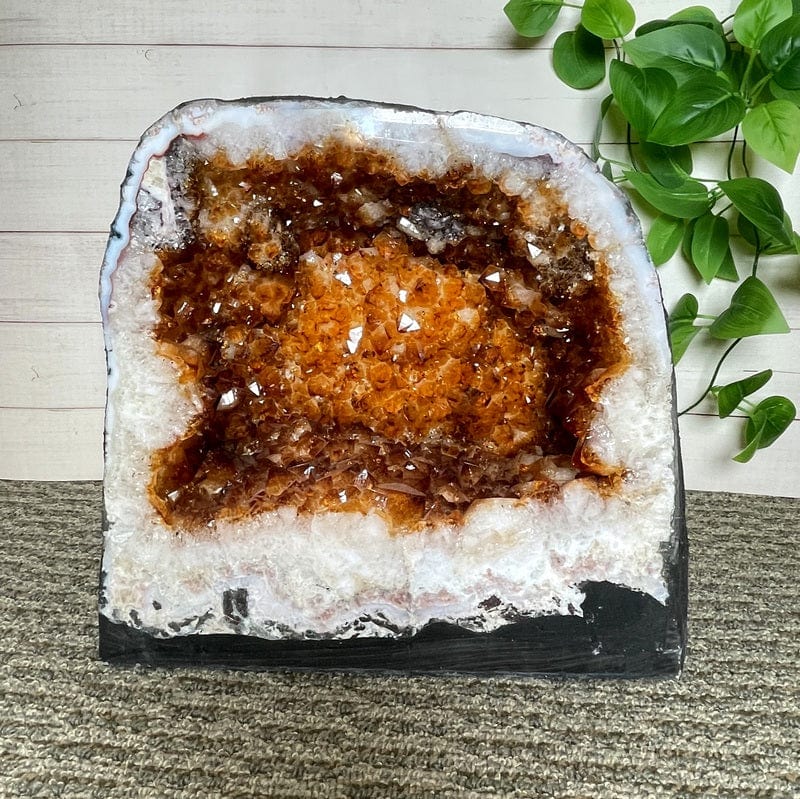 citrine cathedral set as home decor also known as golden amethyst 