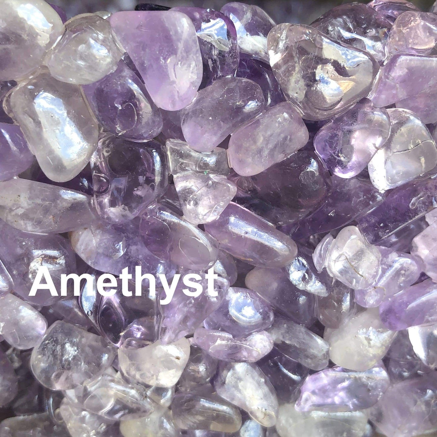 Tumbled Stone Bowl  - amethyst