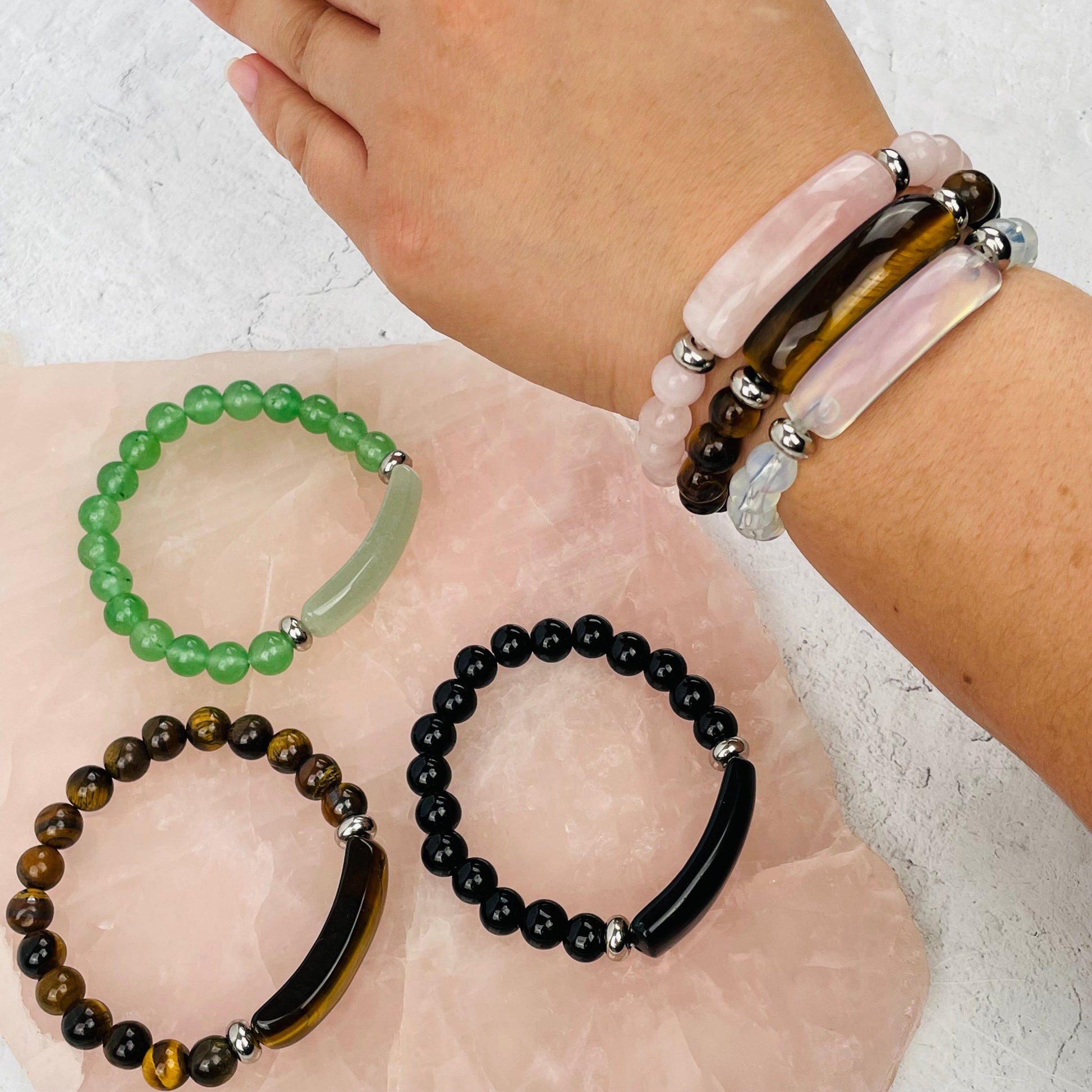 Bar Bracelet w/ Silver Spacer - You Choose Style -