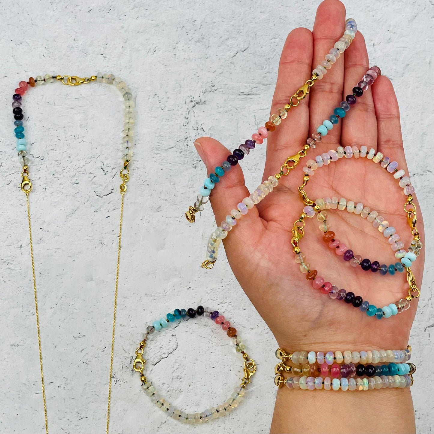 can be used as a bracelet or a necklace extension connector  