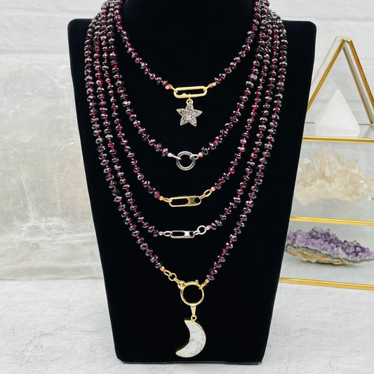 Garnet Candy Necklace - You Choose Style -