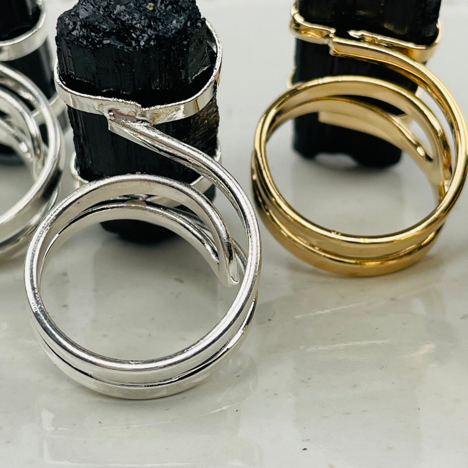 close up of the ring band