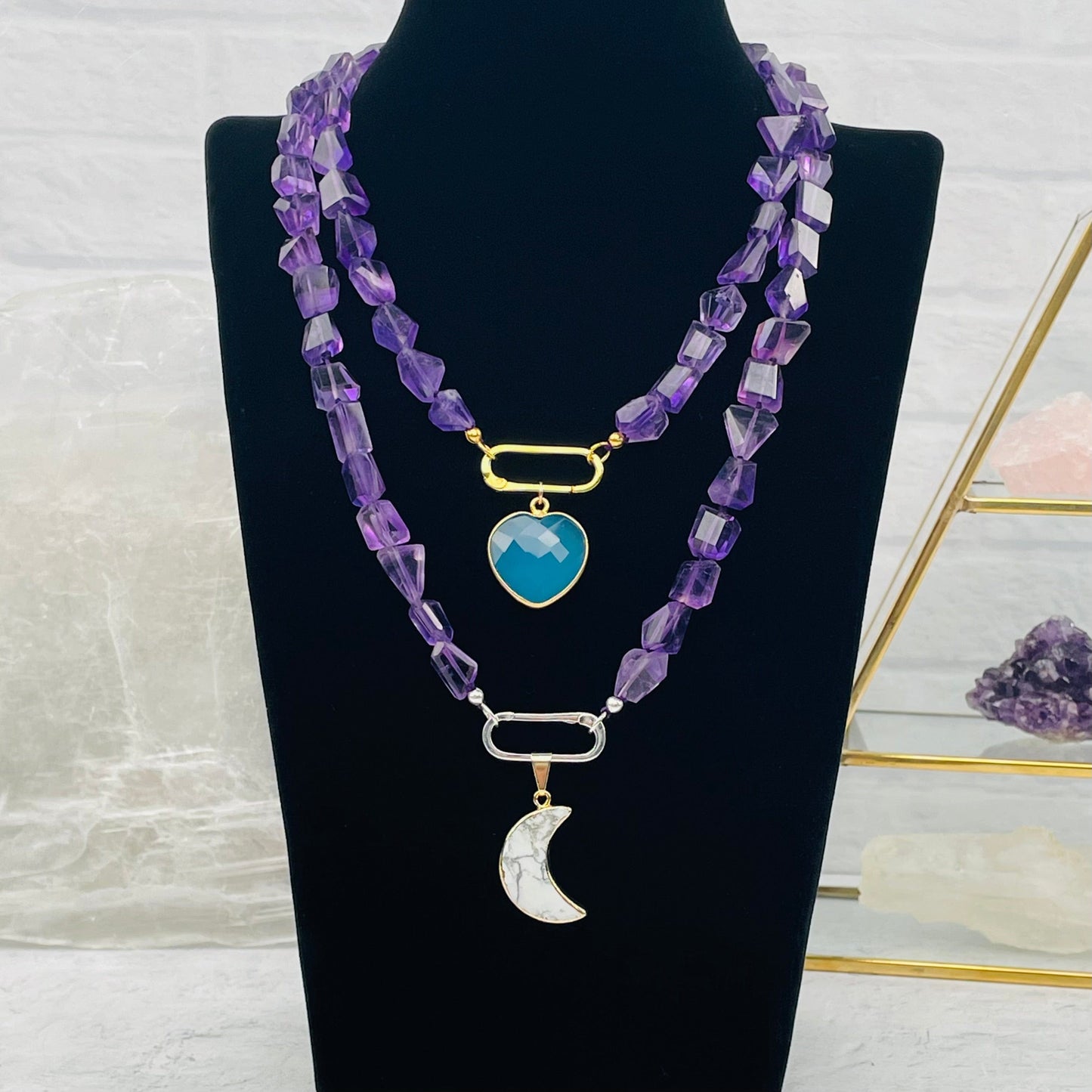 Amethyst Faceted Candy Necklace - You Choose Style -