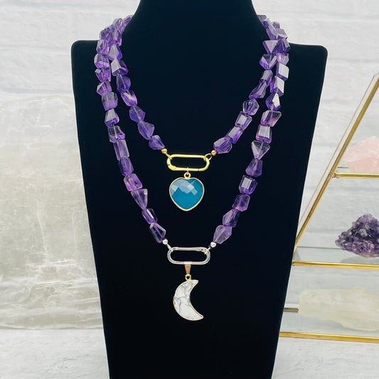 Amethyst Faceted Candy Necklace - You Choose Style -