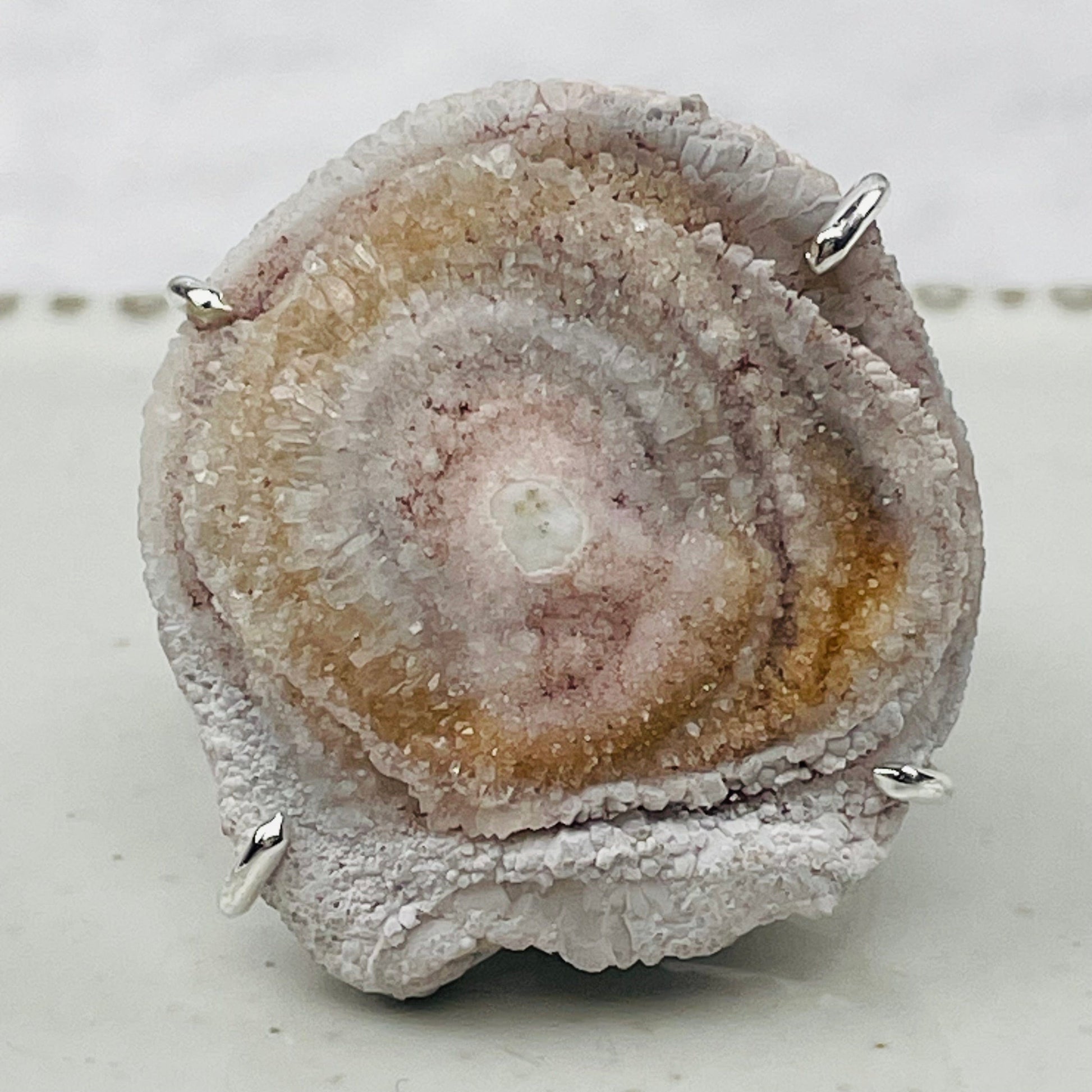 close up of the details on the ring
