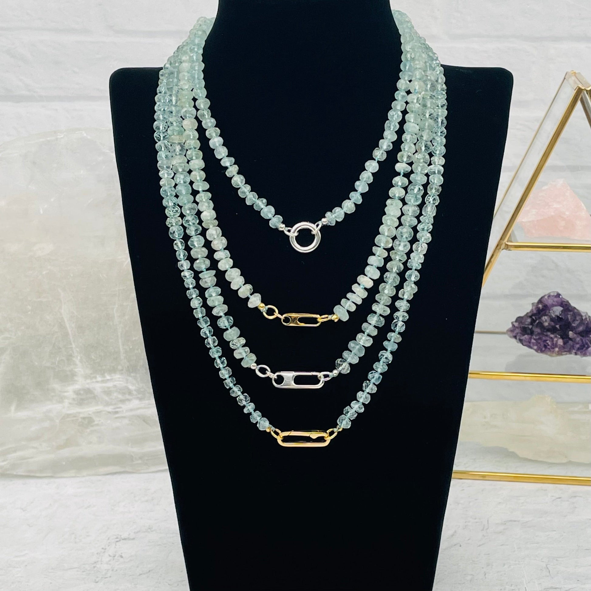 Aquamarine Candy Necklace - You Choose Style -