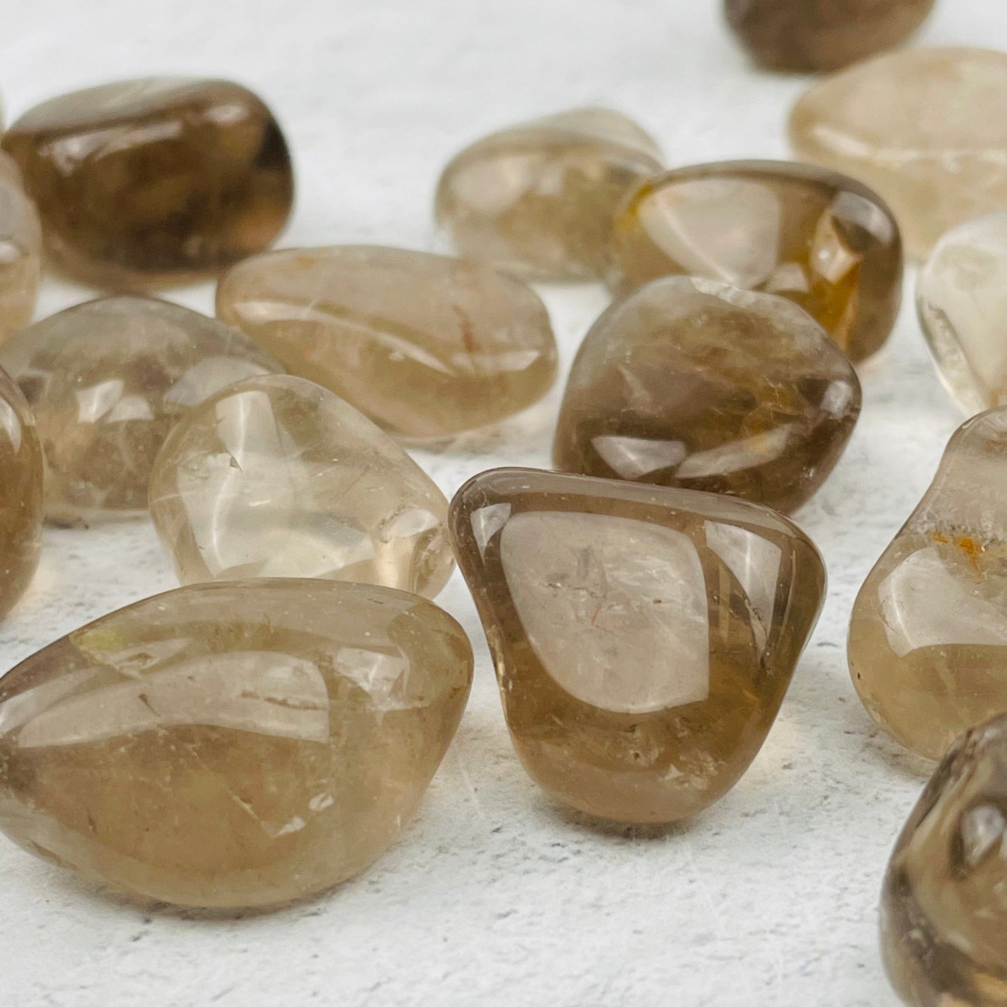 close up of the smokey quartz stone 