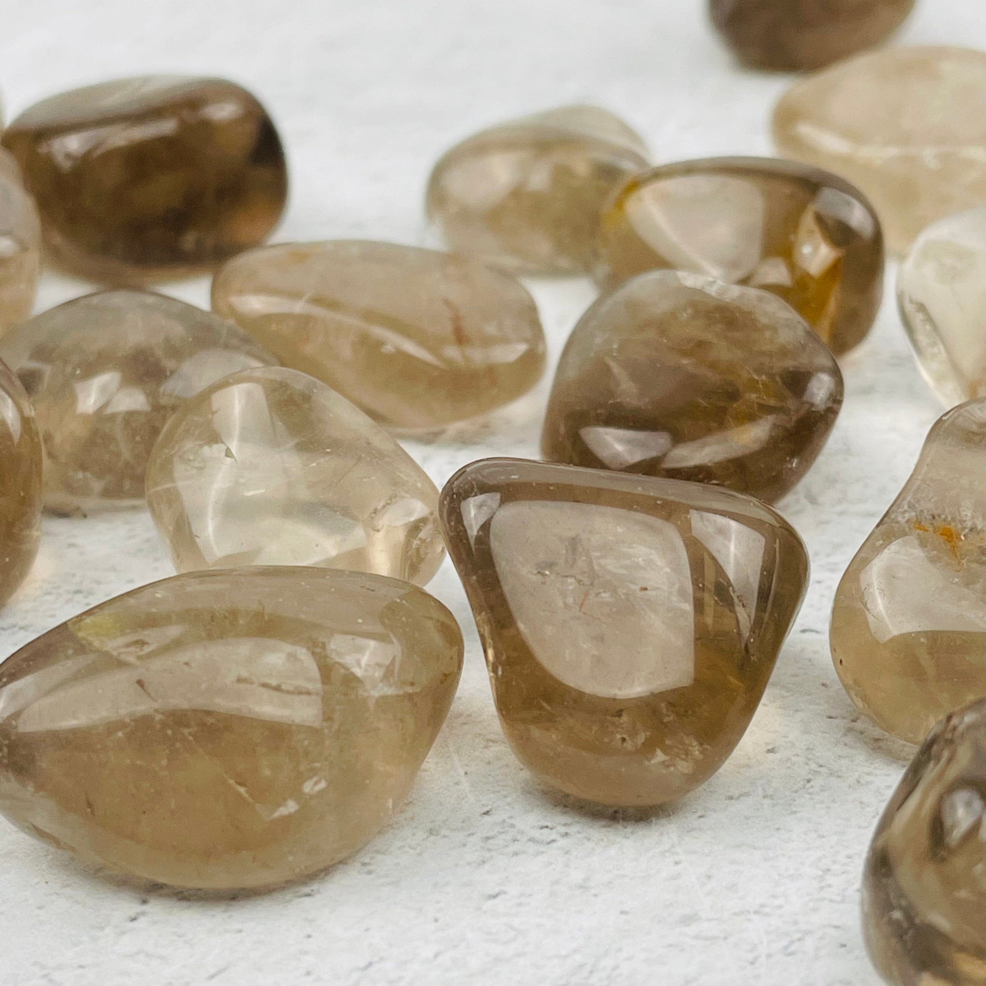 close up of the smokey quartz stone 