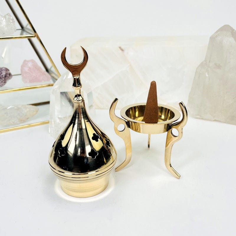 Brass Incense Burner - Cone or Resin Burner -