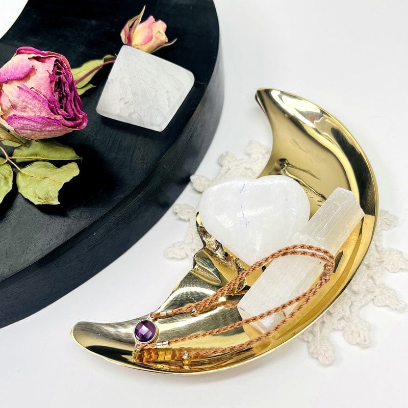 moon bowl can be used to hold pocket stones or jewelry 