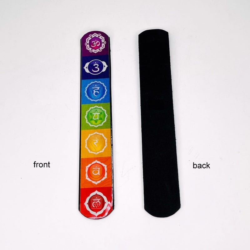 front and back view of the colorful toned incense holders