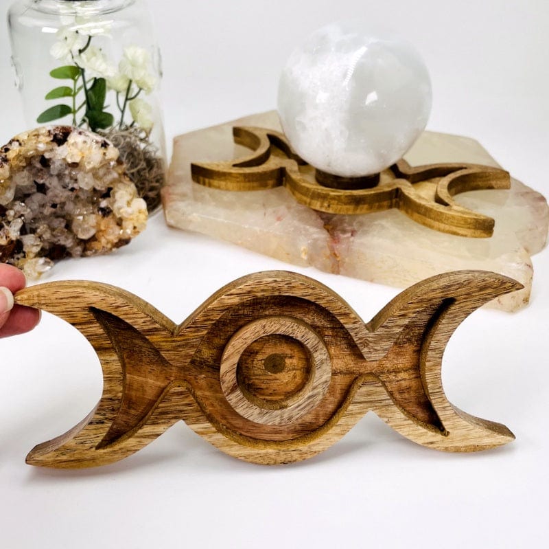 moon phase sphere holder set as home decor