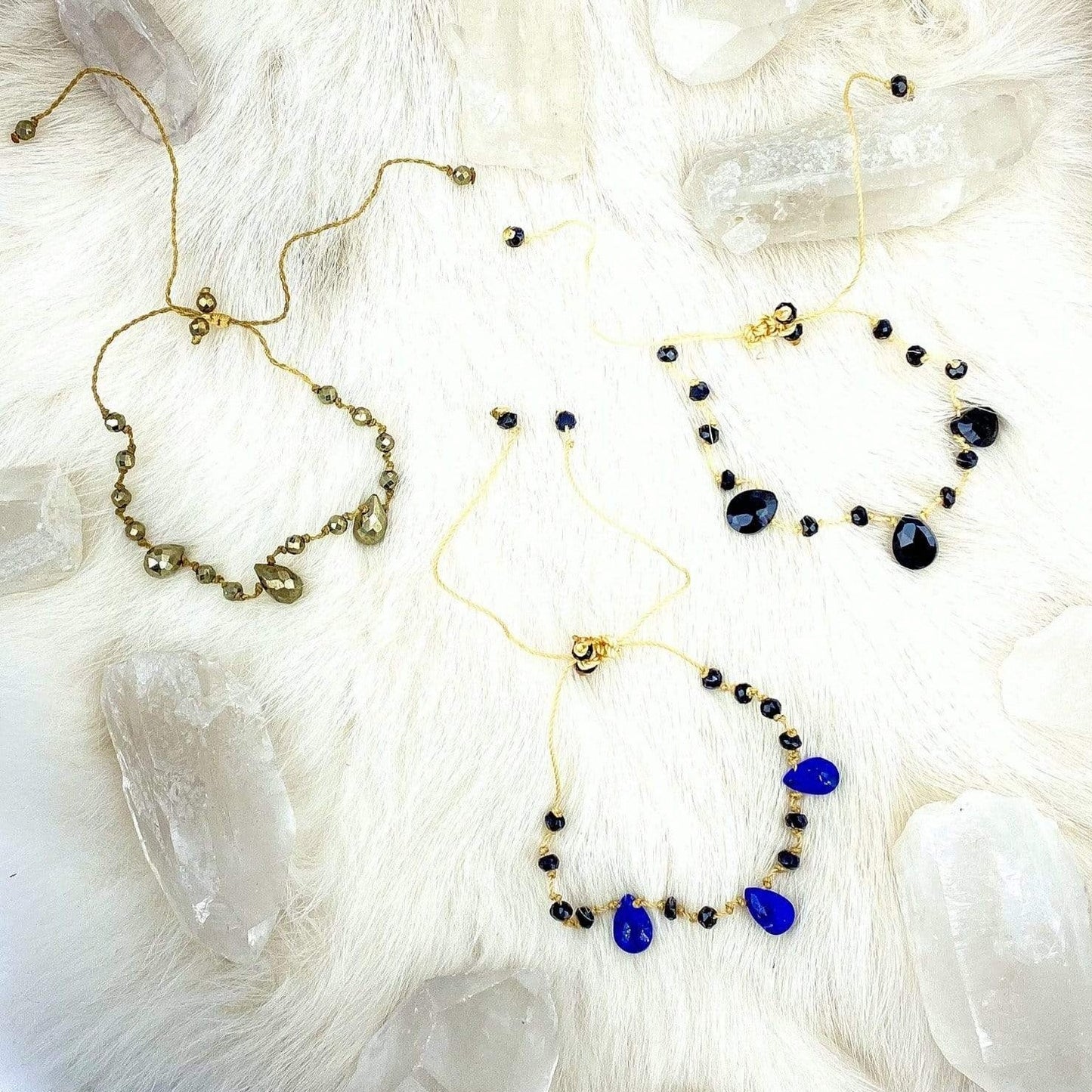 bracelets on a table