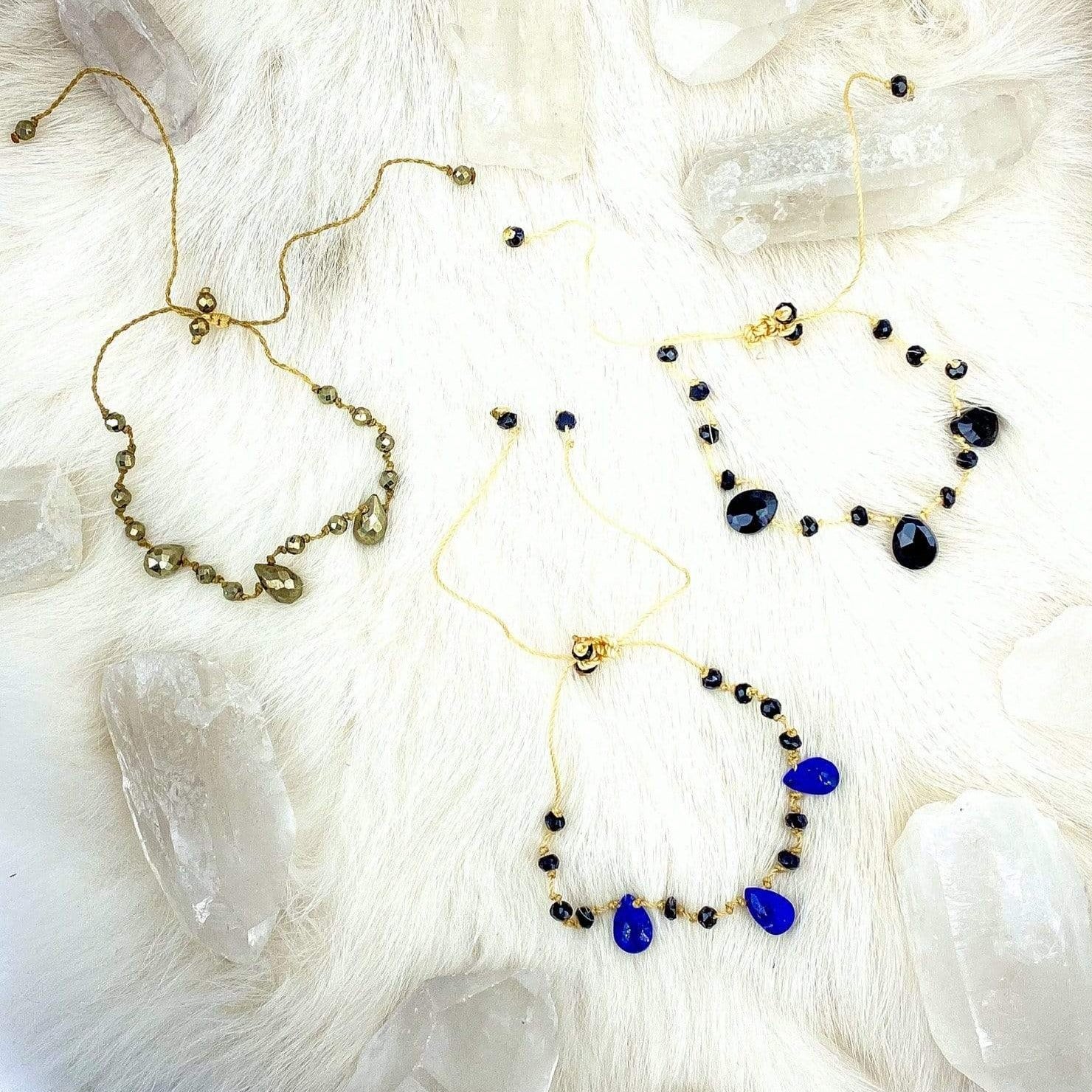 bracelets on a table