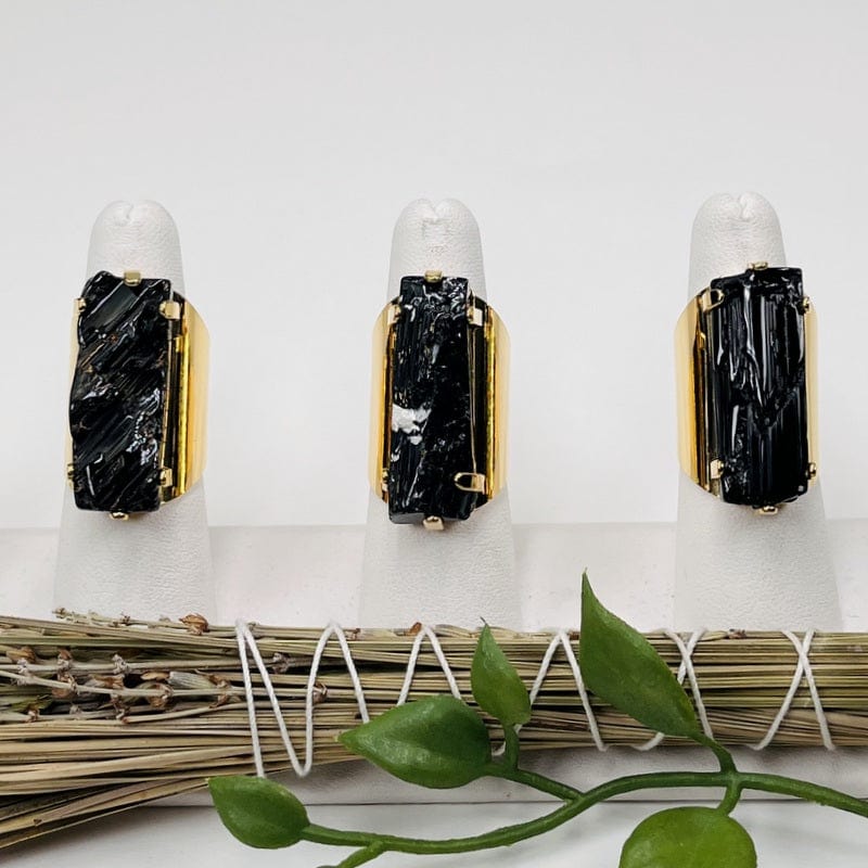 tourmaline on an adjustable gold cigar band 
