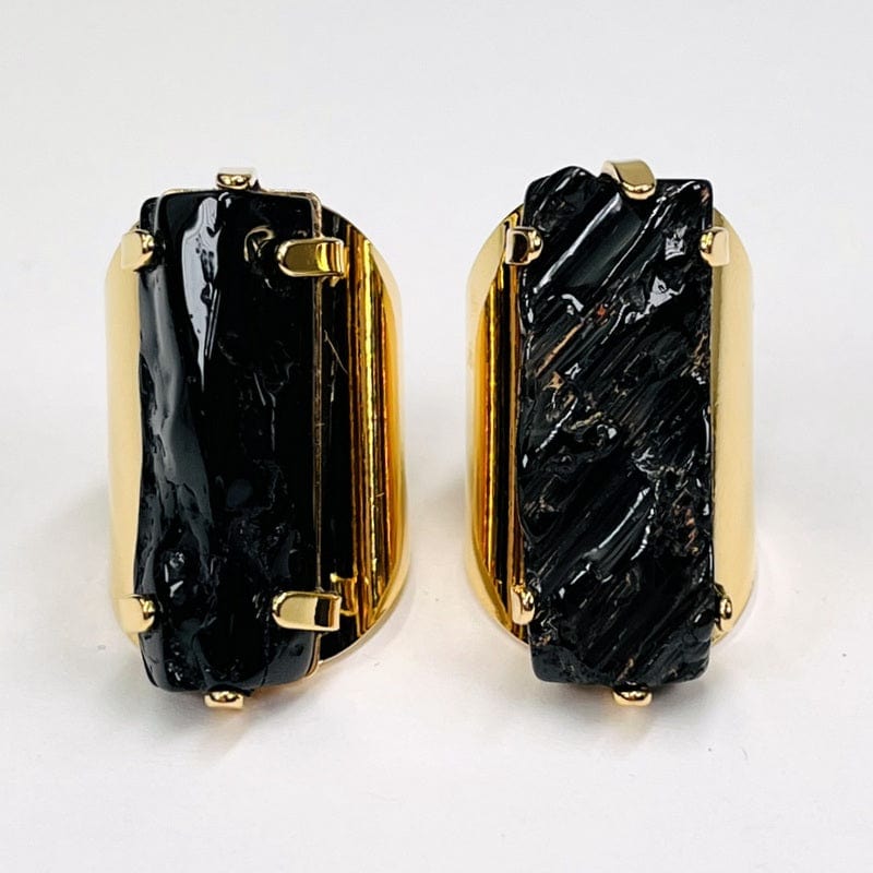 close up of the details on the tourmaline rings