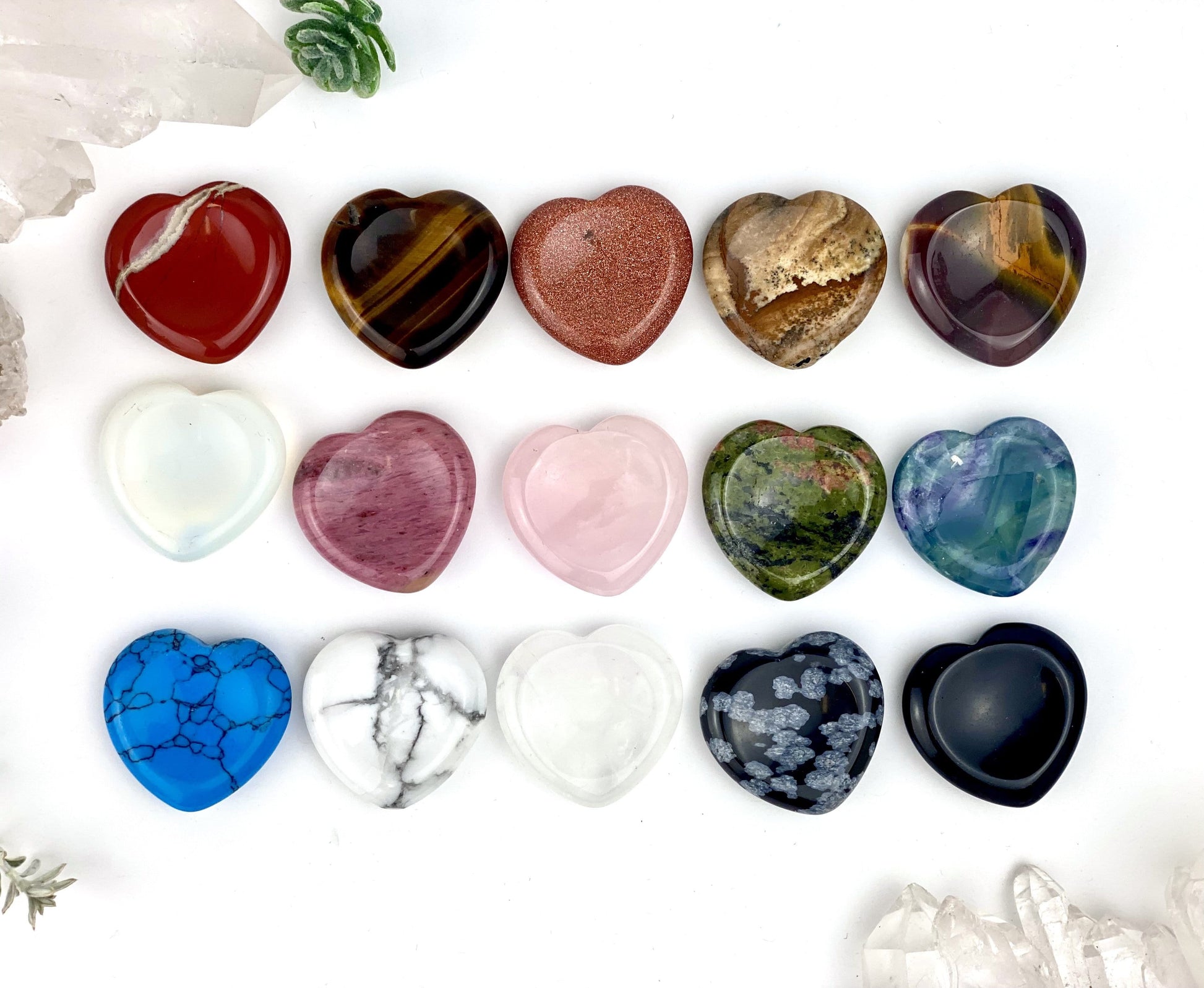 Heart Shaped Thumb Stone front of heart with smooth indentation where your thumb sits in