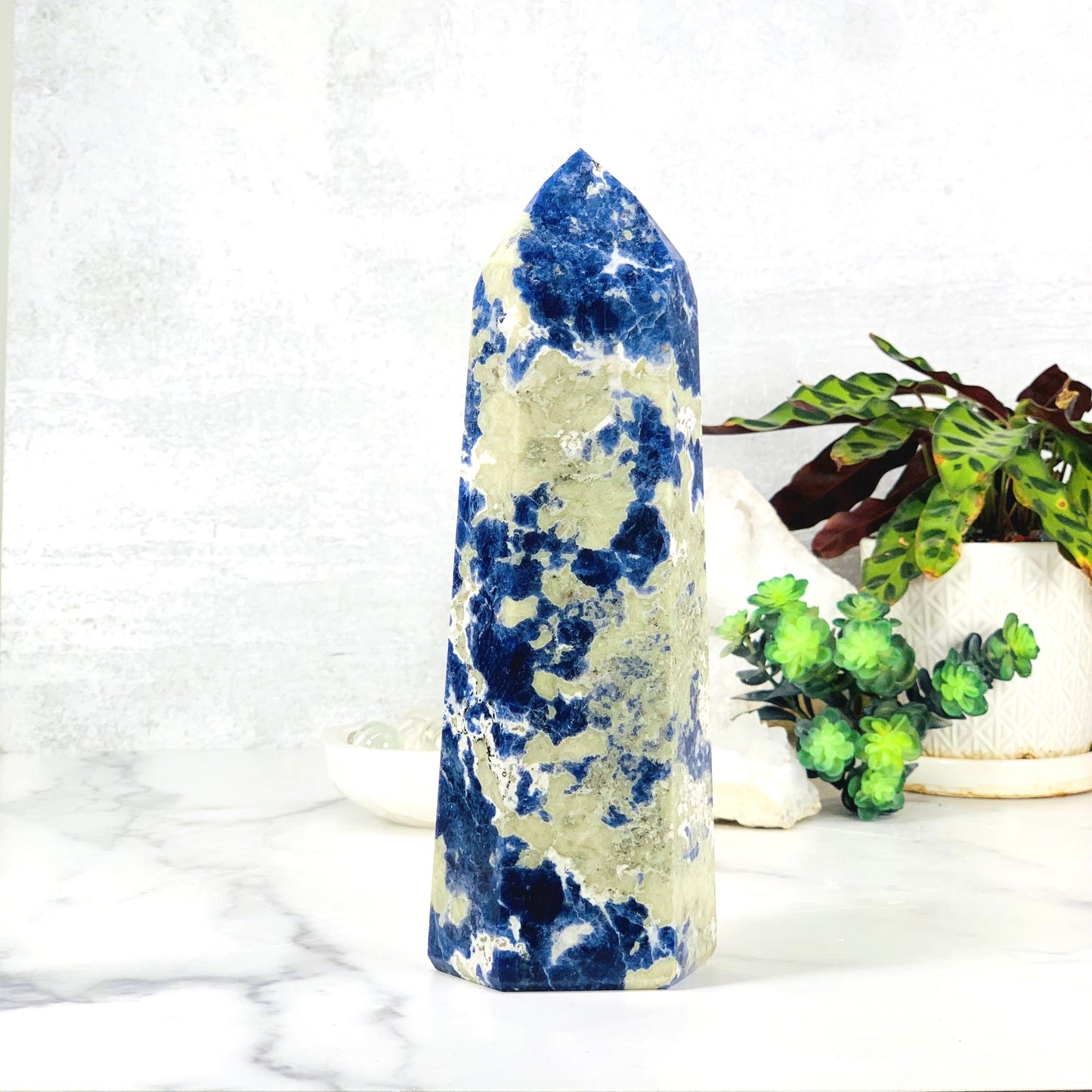 Frontside of the Sodalite Polished Tower Point