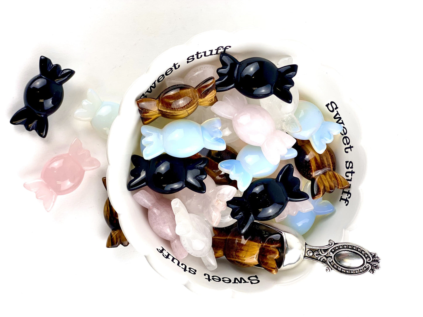 Gemstone Candy in a dish in all the stones available
