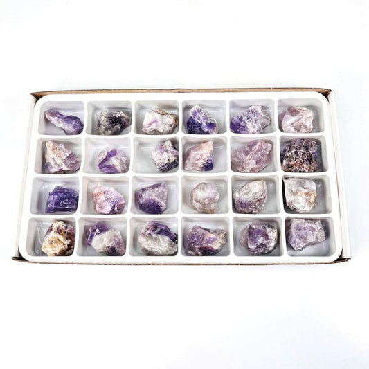 Chevron Amethyst Flat Box - Box of 24 Pieces (BOX-45)