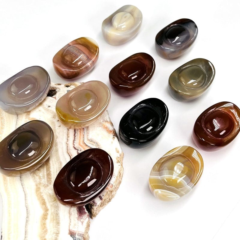 top view of the carnelian yuanbao 