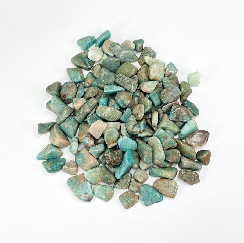 one pound of amazonite tumbled stones