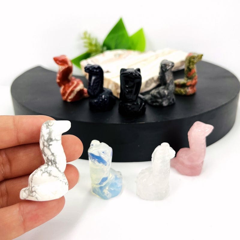 Gemstone Snakes  in hand for size reference