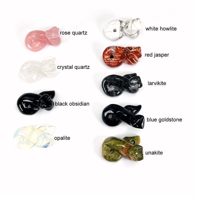 gemstone snakes next to their stone names