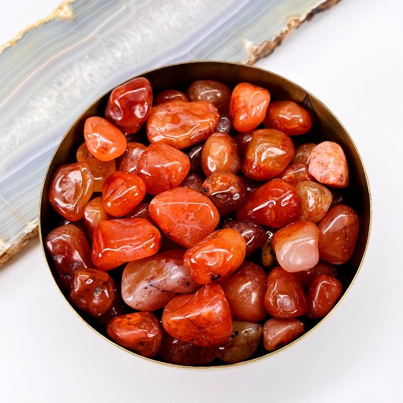 Carnelian Small Tumbled Stones - 1 lb Bag