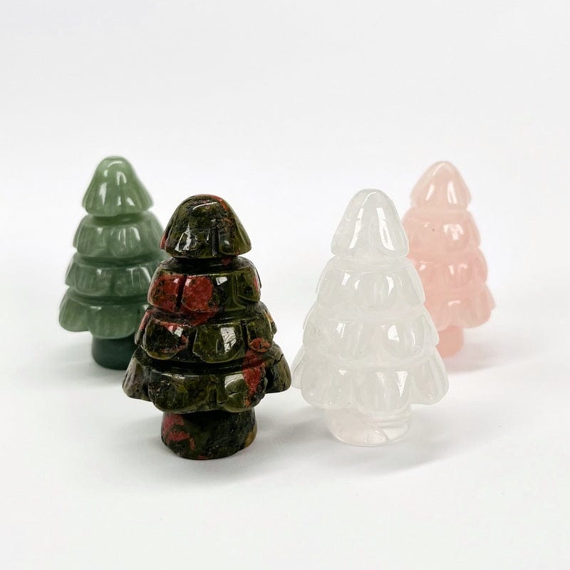 multiple gemstone trees displayed to show the differences in the stone types